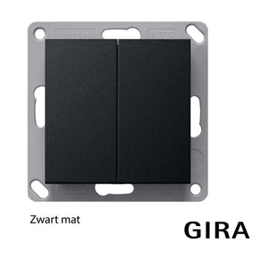GIRA-Systeem-55-Zwart-mat-dubbele-wip-Ea3